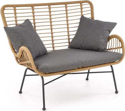 Produktbild von Halmar Zweisitzer-Gartensofa Ikarus XL - natur / grau / Schwarz