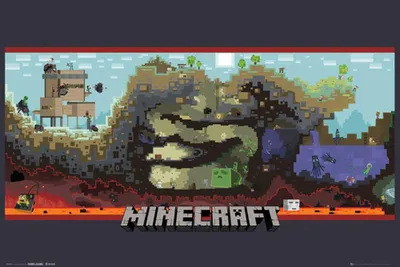 Image de Minecraft - Poster - Underground + 1 sur-poster de taille 61x91,5cm
