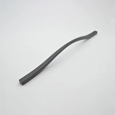 Productafbeelding van Set van 3 zwarte, matte meubelgrepen van zamac, model E 320, met een lengte van 288 mm