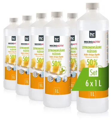 Produktbild von 6x 1 L Microactiv® Zitronensäure 50% flüssig