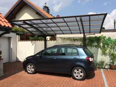 Produktbild von Einzelcarport Ximax Portoforte Typ 80 Aluminium eloxiert 270,4 x 495,4 cm braun matt