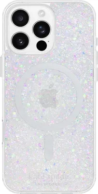 Produktbild von Kate Spade, iPhone 16 Pro Glamour Pailletten Hülle MagSafe Kompatibel, Weiß