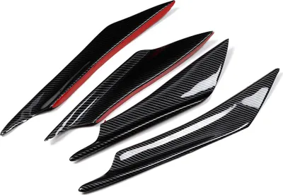 Immagine prodotto di 4 pezzi/set paraurti anteriore universale in fibra di carbonio per auto, alette splitter, deflettori