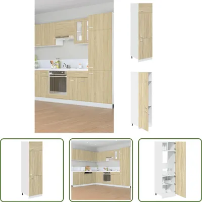 Obrázek produktu pro The Living Store Chladicí nástěnná skříňka Sonoma dub 60x57x207 cm materiál na bázi dřeva