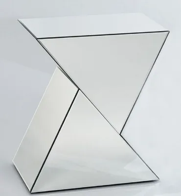 Image de Casa Padrino Table d'appoint en verre miroir 52 x 38 x H. 60 cm - Meubles de salon de luxe