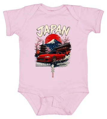 Productafbeelding van Japan, onverwoestbare legende, JDM tuning, sportwagen, Mount Y2K, raceauto, babykleding, roze, maat 12/18