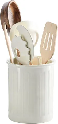 Immagine prodotto di Portautensili da cucina in Vetroceramica - 13,5 x 11 cm - Portaposate - Vetroceramica - Bianco