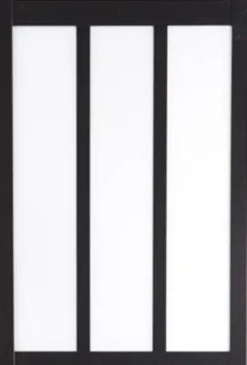 Image de Verriere Bois Mdf Noir 3 Vitrages Clairs H1080 Mm x L1123Mm