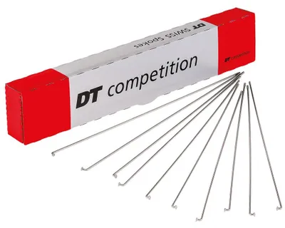 Produktbild von DT Swiss Speiche Competition 2.0 / 1.8 266 mm silber - robuste Laufrad-Speich...