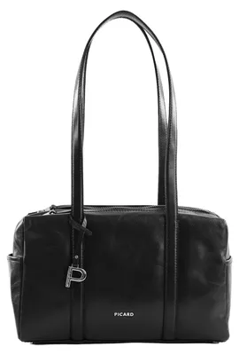 Image de PICARD Cuir sac shopper sac à épaule Peakline Shopper Black noir