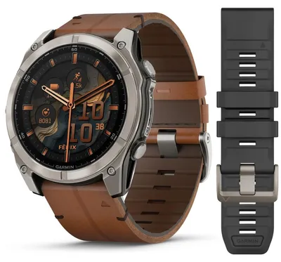 Immagine prodotto di Garmin 010-02905-40 Orologio fenix 8 AMOLED vetro zaffiro cinturino in silicone 51mm Set