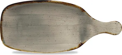 Produktbild von CHURCHILL Stonecast Peppercorn Grey Teller flach, mit Griff, Länge: 284 mm