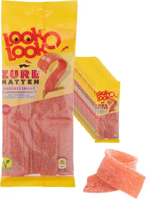Produktbild von Look o Look Look-o-Look saure Erdbeermatten (18x125gr)