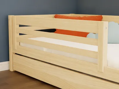 Produktbild von Sicherheitsbarriere HOLDY 127 cm (für Betten mit einer Länge von 180-200 cm) Petroleum