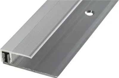 Produktbild von Abschlussprofil PROLINE PROVARIO UNI 7-18 mm Aluminium 100 cm BREITES Basisprofil schraubbar eloxiert silber Abschlussleiste Übergangsprofil Übergangsleiste Höhenausgleichsprofil Anpassungsprofil