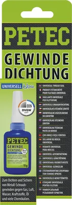 Produktbild von Petec Gewindedichtung blau Gewindedichtmittel Flüssigdichtung Kleber 15g 97216