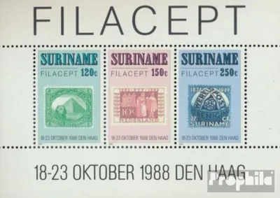 Produktbild von Briefmarken Suriname 1988 Mi Block48 (kompl.Ausg.) postfrisch Briefmarkenausstellung