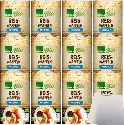 Produktbild von Edeka  Reiswaffeln mit Meersalz und Sesam verfeinert VPE (12x100g Packung) + usy Block