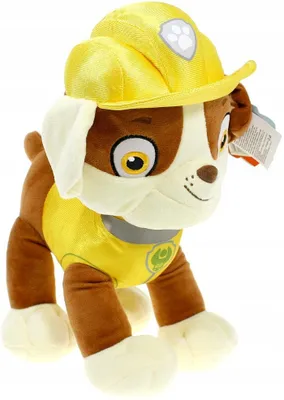 Image de Peluche Rubble Pat' Patrouille 26cm Douce Jouet Play by Play
