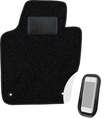 Image de moto-MOLTICO tapis de sol conducteur voiture velours côté conducteur tapis de voiture noir tapis conducteur 1 pièce adapté à VW Polo 6R 2009-2017