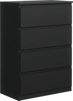 Produktbild von Mobelsta Kommode, Schrank mit Schubladen, Modernes Sideboard, Schubladenschrank, Kommodenschrank, Schwarz 70x39x102 cm