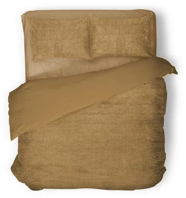 Productafbeelding van Eleganzzz Dekbedovertrek Teddy Pluche - taupe 240x200/220cm