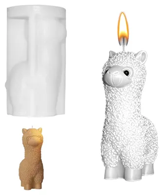 Produktbild von 3D-Silikonform für Alpakakerzen – DIY-Formen zur Kerzenherstellung