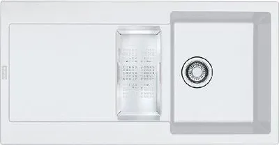 Produktbild von Franke Maris - Fragranit Spülbecken MRG 651, 970x500 mm, weiß Eis 114.0120.249