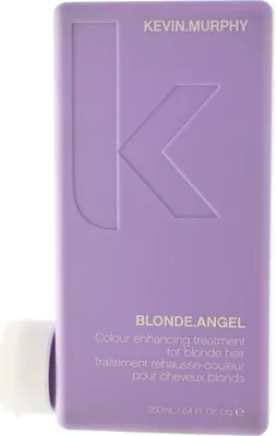 A product shot of a purple bottle of Kevin Murphy Blonde Angel hair treatment.