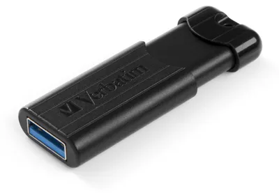 Obrázok produktu pre Verbatim PinStripe, 64 GB, USB Typ-A, 3.2 Gen 1 (3.1 Gen 1), Klzné, 7 g, Čierna