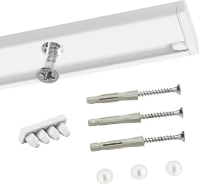 Produktbild von 1-lauf Gardinenschiene Innenlauf Minimal Weiß – 340cm