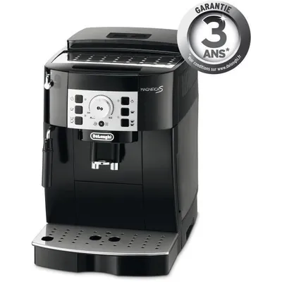Produktbild von De'Longhi Magnifica S ECAM22.140.B, Kaffeevollautomat de mit Rezepten, einfaches Bedienfeld de Control, individuell einstellbares Aroma und Menge, manuelle Düse de Milch, 2-Tassen-Taste, Schwarz