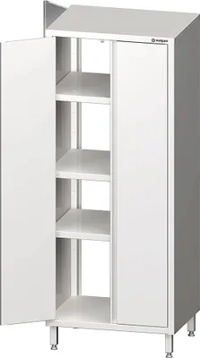 Produktbild von Durchreiche-Hochschrank mit Flügeltüren, 1200x600x2000 mm, verschweißt