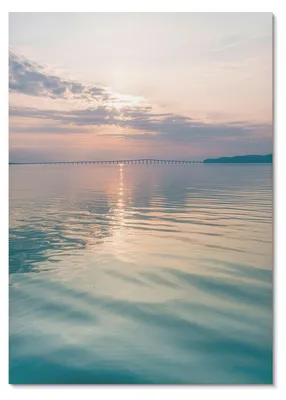 Zdjęcie produktu dla PLAKAT – 42 x 59 cm (A2) – Kairoo – Spokojna tafla wody, ciepłe barwy nieba, most –  Dekoracja ścienna do salonu, sypialni i przedpokoju, nowoczesny plakat, bez ramy