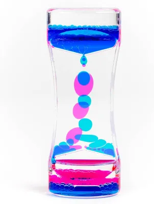 Productafbeelding van Vloeibare bewegingstimer - Sensorische timer - Zandloper - 14 cm - Waterbel Lava-lamp voor kinderen - Stressverlichting