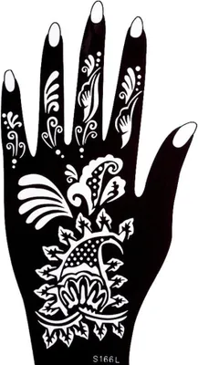 Produktbild von Henna Tattoo Schablone für die Linke Hand