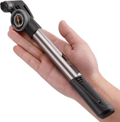 Produktbild von Mini-Fahrradpumpe, 120 PSI, kleine Luftpumpe mit Manometer, tragbare Fahrradpumpe für Rennrad und Mountainbike (gp993)