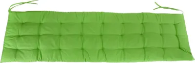 A long, green cushion for a bench.