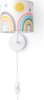 Produktbild von Nachttischlampe Schlafzimmer Tischleuchte Bunt Wandlampe Schlafzimmer Regenbogen