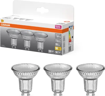 Produktbild von OSRAM 3er Pack LED Leuchtmittel LED STAR PAR16 3.7W 827 GU10 Warm weiß 4099854459597