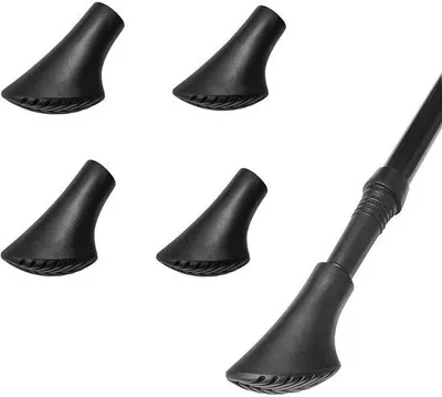 Produktbild von Gummipuffer für Wanderstöcke, Nordic Walking, Trekking, Ersatzteile, schwarz, 4er Set