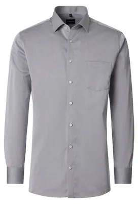 Produktbild von VENTI Herren Businesshemd Langarm Kent Modern-Fit Silber 39