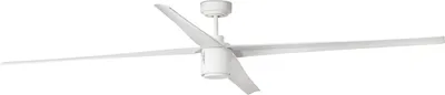 Image de Ventilateur de plafond à basse consommation avec éclairage LED et télécommande Attos Blanc 213 cm