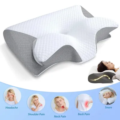 Produktbild von Ergonomisch Nackenkissen Orthopädisches Kopfkissen Memory Foam Kissen für Seiten