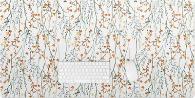 Produktbild von Herbstblumenzweige – Schreibtischunterlage – Rutschfeste Tischunterlage – Schreibtischmatte für Büro & Zuhause – Schreibunterlage – Mauspad – Tischmatte – 120 x 60 cm