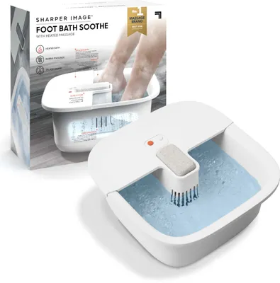 Image de Sharper Image Bain de pieds chauffé électriquement SOOTHE avec fonction bain bouillonnant et protection contre les éclaboussures 1245013241