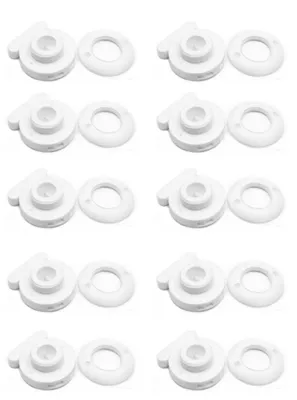 Produktbild von 10 x Minax Schnellverschluss, Ø 23 mm, Oberteil weiß, 2-teilig