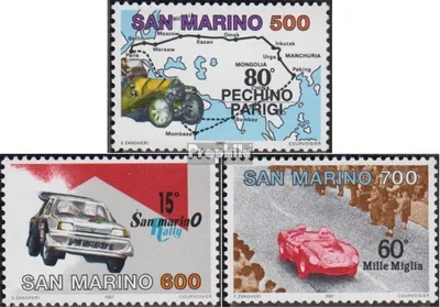 Produktbild von Briefmarken San Marino 1987 Mi 1356-1358 (kompl.Ausg.) postfrisch Automobilwettbewerb