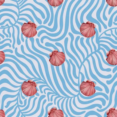 Produktbild von 20 Servietten Coral Cove - Ranken und Muscheln 33x33cm
