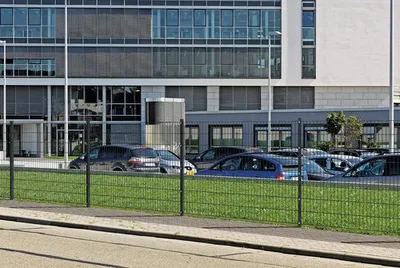 Zdjęcie produktu dla Alberts 642648 Doppelstabmattenzaun als 6 tlg. Zaun-Komplettset, anthrazit, Höhe 120 cm, Länge 4 m